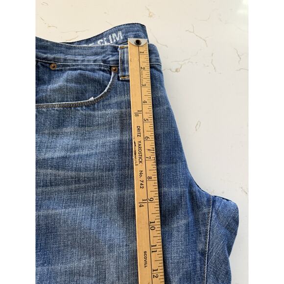 J Crew Jeans Vintage Slim Straight Womens 32 Blue Denim Mid Rise Medium Wash - Picture 10 of 14